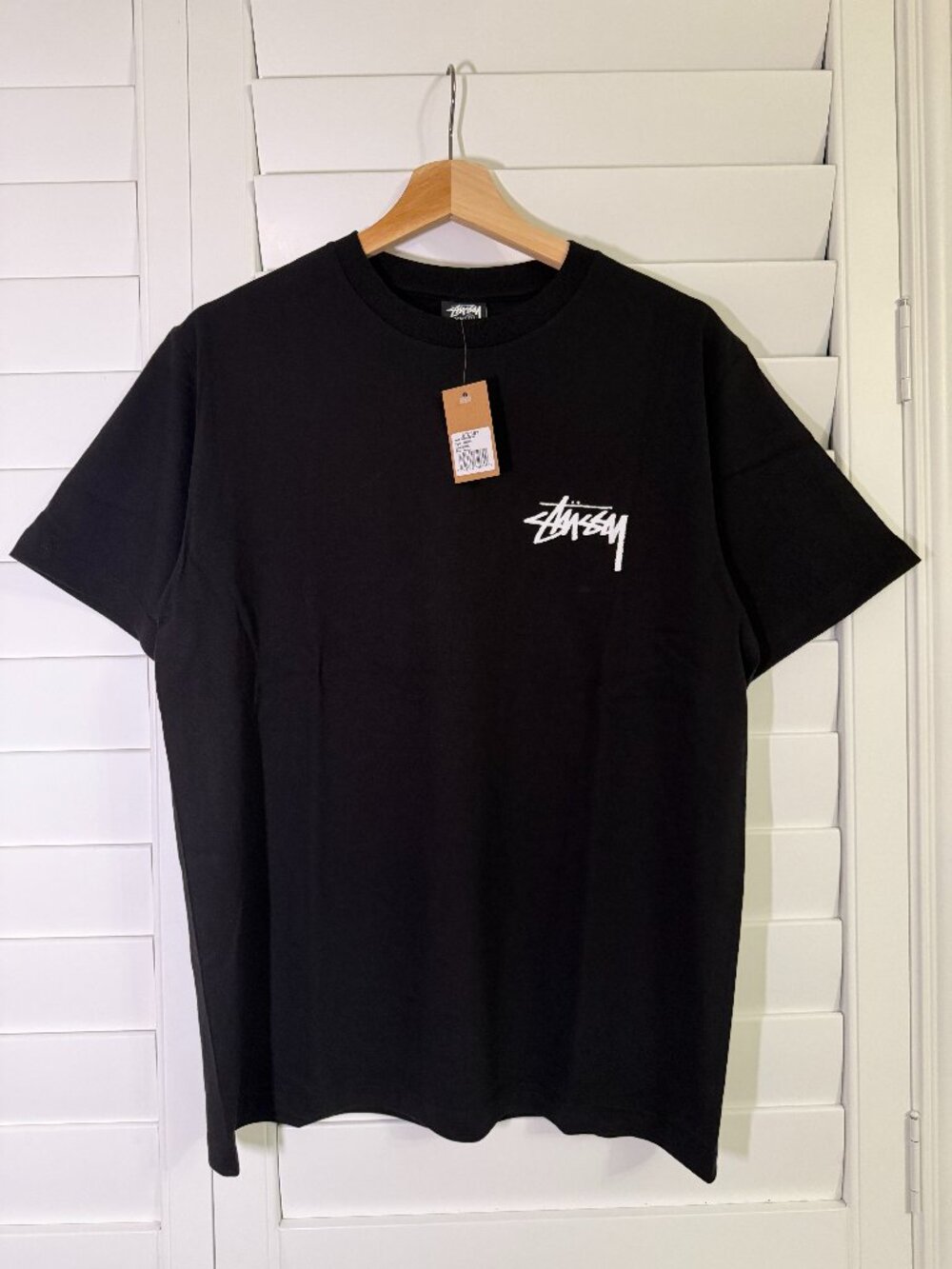 Stussy Cherry Graphic Tee Black Short Sleeve Shirt Big Back Print